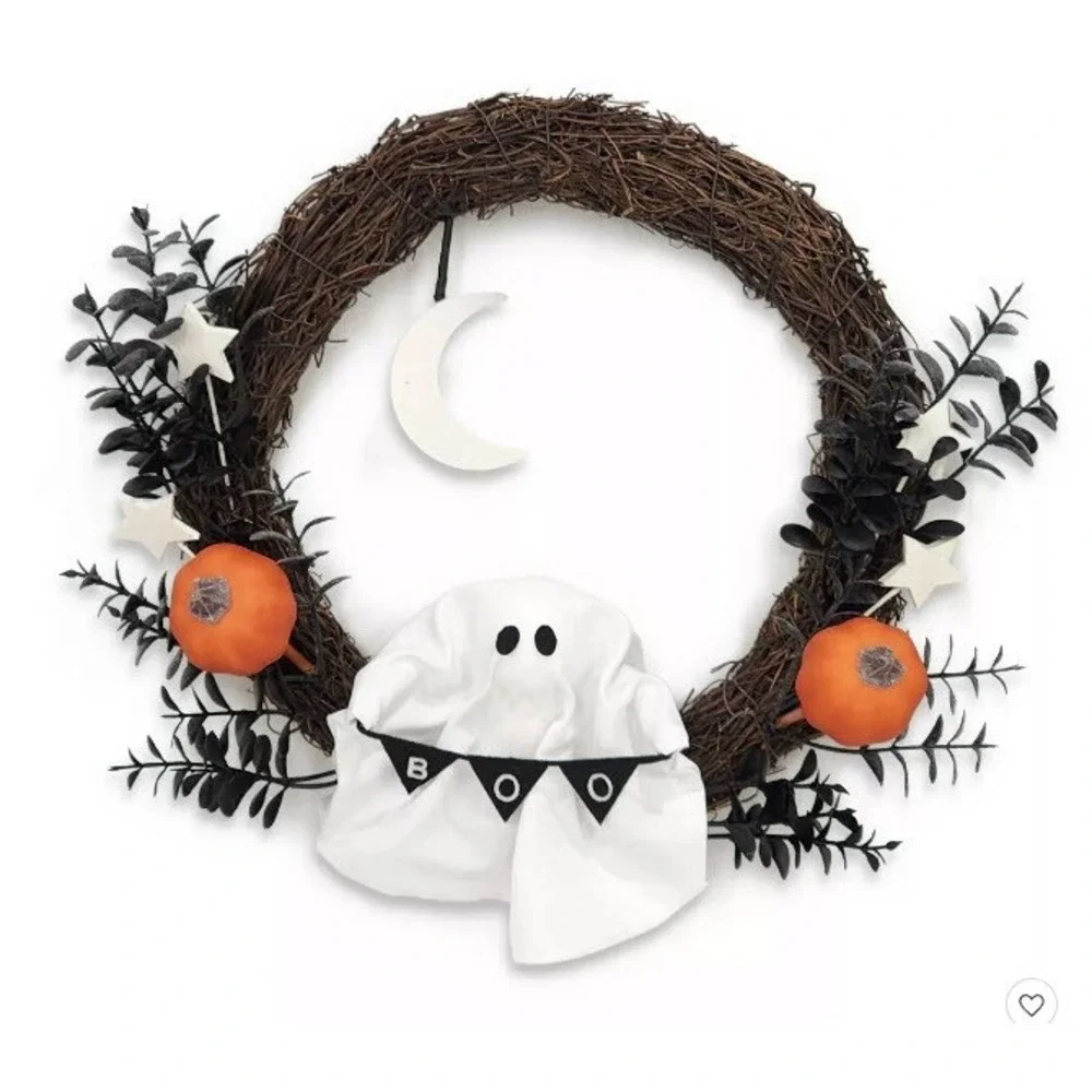 Target Bullseye Halloween 2024 ~ Ghost Wreath Window Door Hanging Decor 9